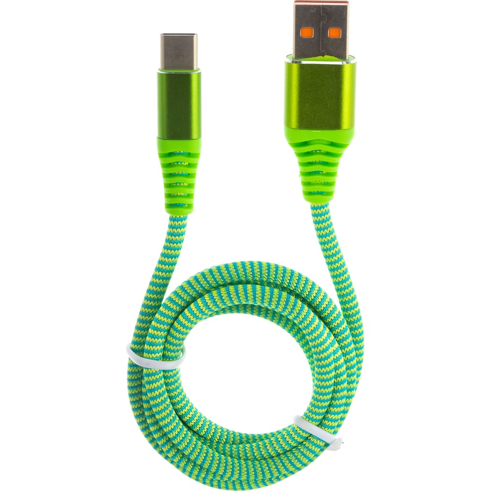 фото Кабель crown usb - usb type-c cmcu-3102c green cm000002137