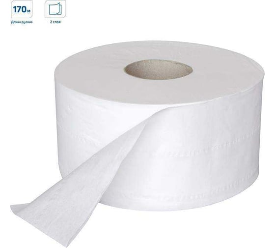 Изображение товара Туалетная бумага OfficeClean Professional T2, 2 слоя, 170 м/рул, белая 244819/Х