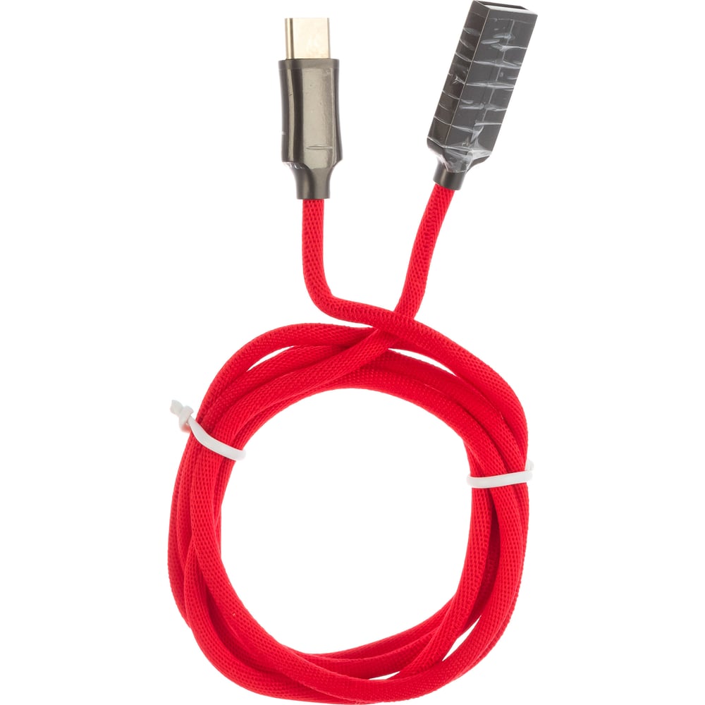 фото Кабель crown usb - usb type-c cmcu-3132c red cm000002144