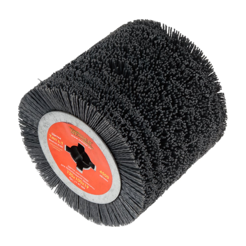 Изображение товара Нейлоновая щетка для браширования древесины 120х100 мм MESSER 11-57-009