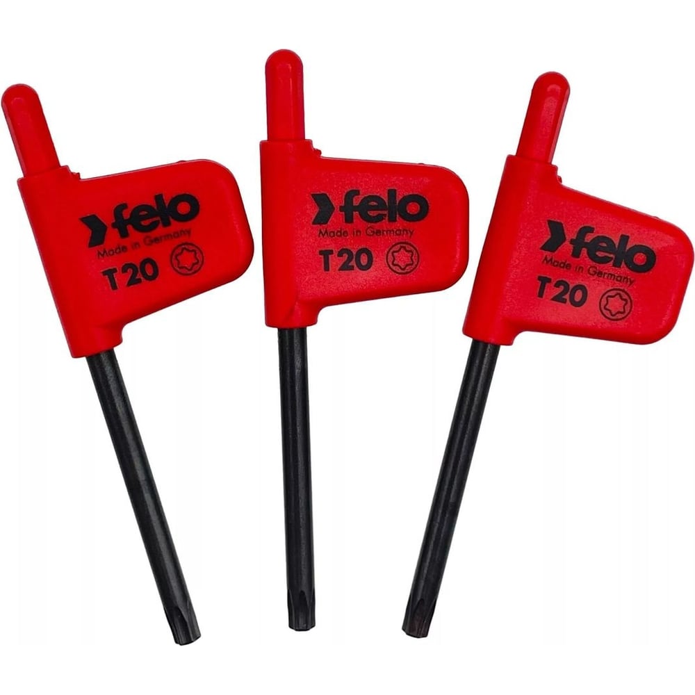 Изображение товара Флажковый ключ Felo TX20x43 комплект 3 шт короткий профессиональный