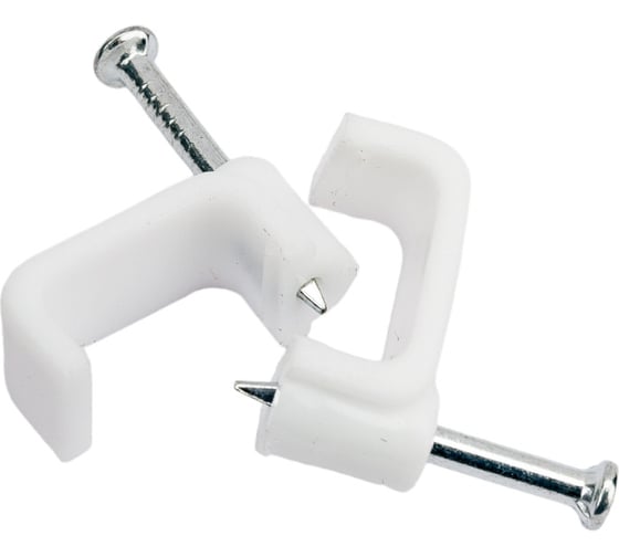 Изображение товара Плоская скоба ЭРА 12 мм, пластиковая Б0038910