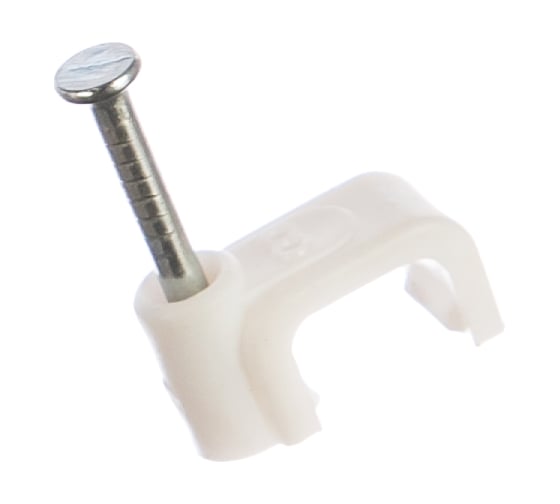 Изображение товара Плоская скоба ЭРА 8 мм пластиковая 50 шт. Б0038907