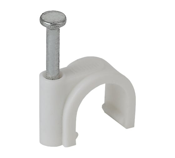 Изображение товара Круглая скоба ЭРА 16 мм, пластиковая 50 шт. Б0038898