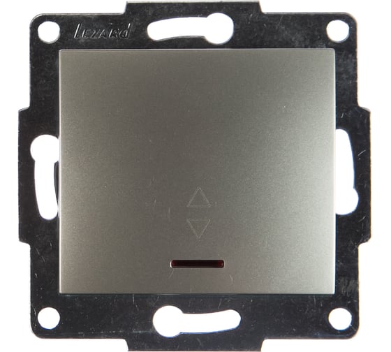 Изображение товара Проходной выключатель с подсветкой Lezard KARINA матовое серебро 707-4388-114