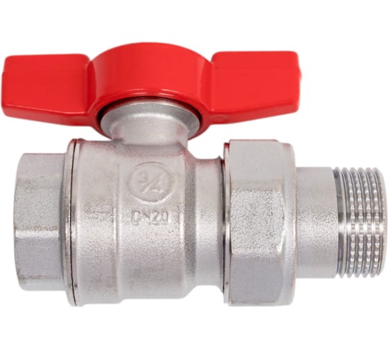Изображение товара Шаровой кран Giacomini R859 латунь, хром, Ду 20, Ру 35, ВР/американка 107-4287