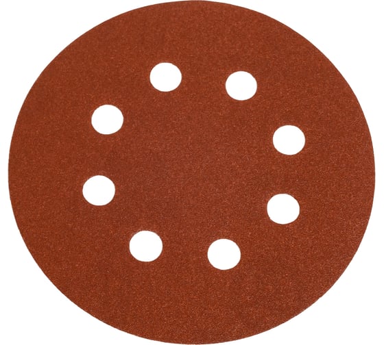 Изображение товара Шлифовальные круги на липучке 125 мм, P180, 30 шт, 8 отверстий Vitatools R-125-P180-30-8