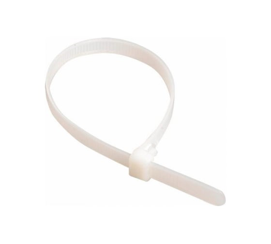 Изображение товара Кабельные стяжки КРЕП-КОМП KENNER Profi 2,5х203 100шт белый жкб25203