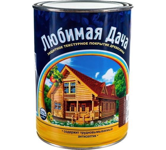 Изображение товара Защитно-декоративное покрытие Любимая Дача палисандр, для древесины, 0,75 л 35268