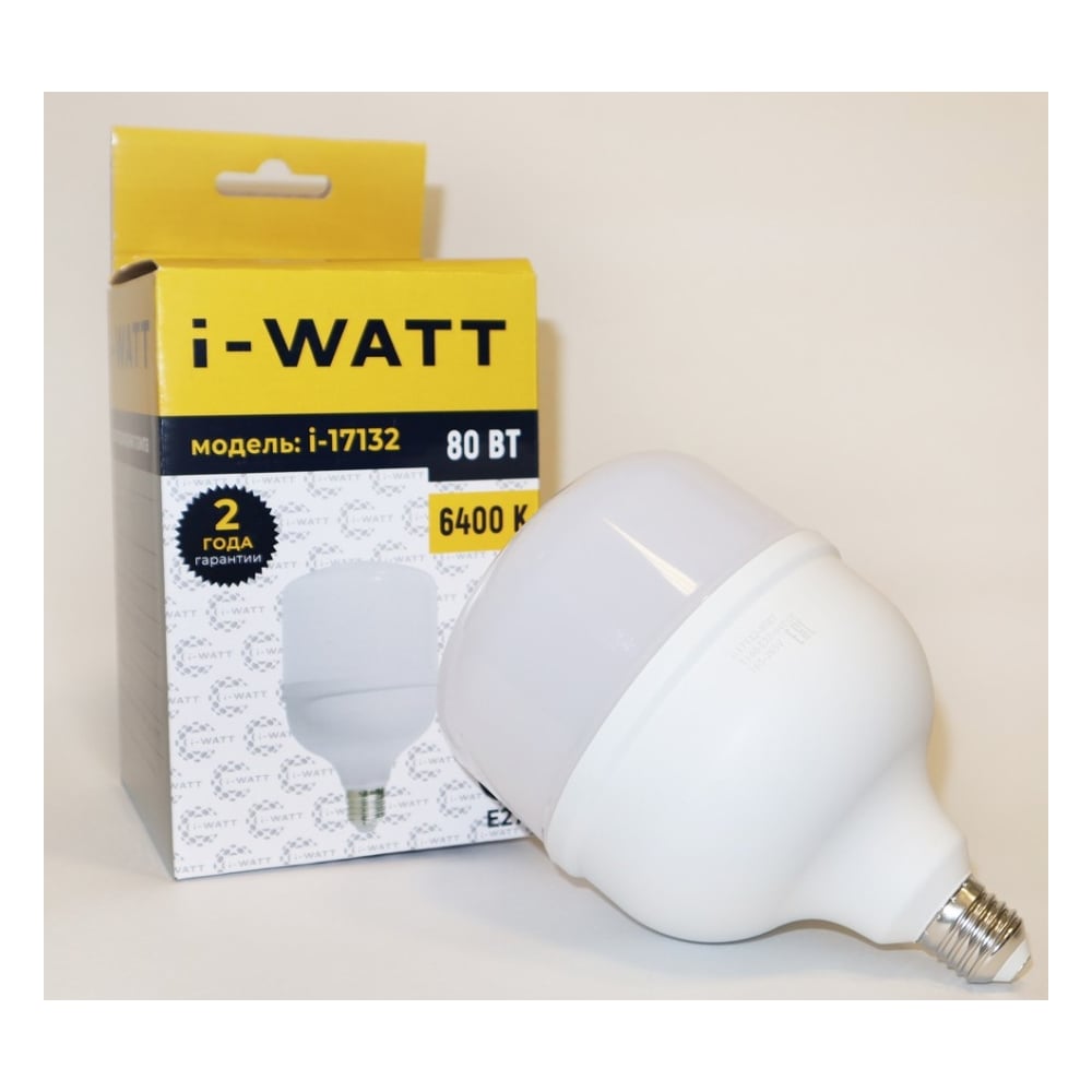 Изображение товара Светодиодная лампа I-WATT 80Вт 6400К 165-265V T140 E27 i-17132