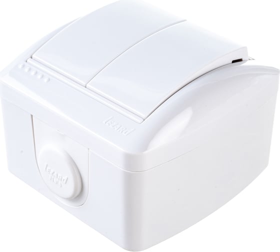 Изображение товара Выключатель Lezard, NATA, двойной, белый, 710-0200-101