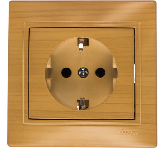 Изображение товара Розетка Lezard, MIRA, с/з, керамика, ясень, 701-4747-122