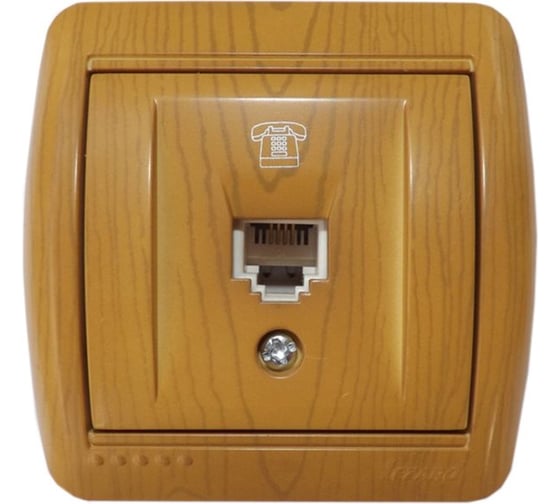 Изображение товара Розетка Lezard NATA, телефонная, евро, ольха, 710-0700-137