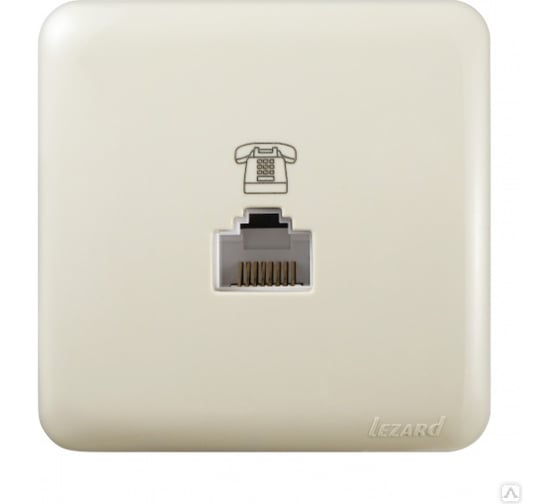 Изображение товара Розетка Lezard, VIOLA, телефонная, евро, кремовый, 751-0300-137