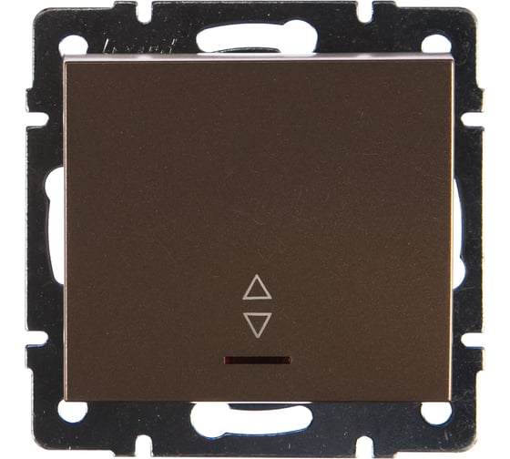 Изображение товара Выключатель Lezard RAIN проходной с подсветкой, цвет бронза, матовый 703-3188-114