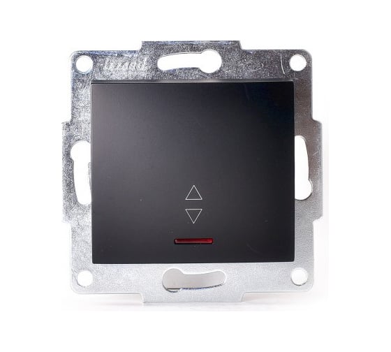 Изображение товара Проходной выключатель с подсветкой Lezard KARINA, чёрный бархат 707-4288-114