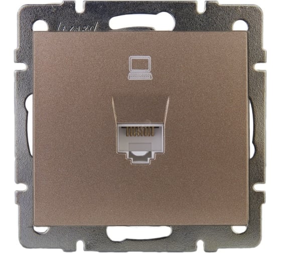 Изображение товара Компьютерная розетка Lezard RAIN цветная бронза, матовый 703-3188-139