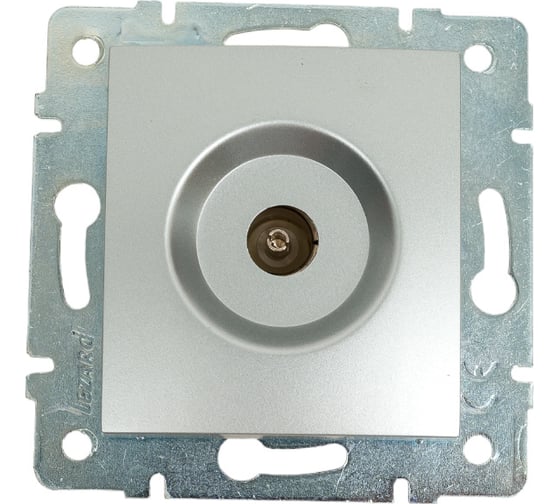 Изображение товара ТВ Розетка Lezard, KARINA, проходная, матовое серебро, 707-4388-129