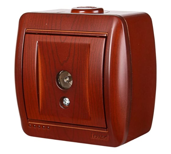 Изображение товара ТВ Розетка Lezard, NATA, проходная, вишня, 710-0600-129