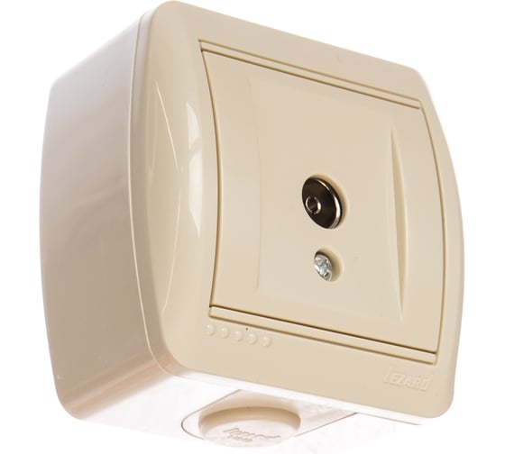 Изображение товара ТВ розетка Lezard, NATA, проходная, крем, 710-0300-129