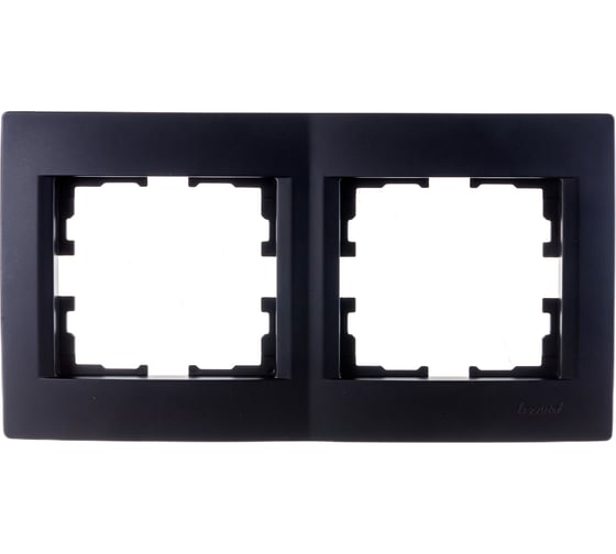 Изображение товара Рамка Lezard, KARINA, 2-ая, горизонтальная, б/вст, чёрный бархат, 707-4200-147