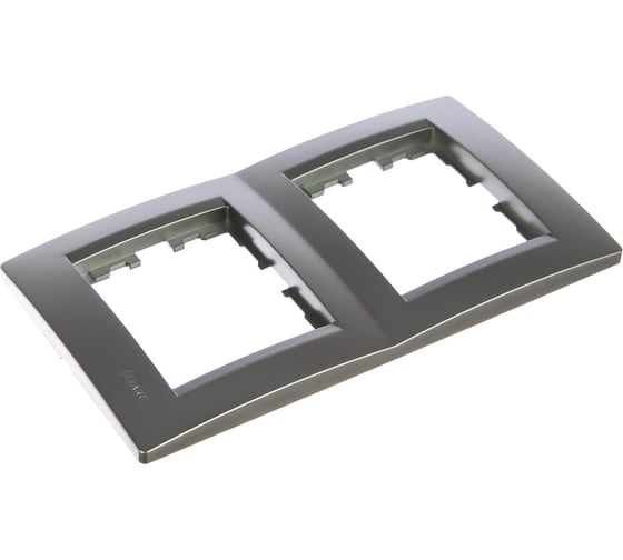 Изображение товара Рамка Lezard, KARINA, 2-ая, вертикальная, б/вст, матовое серебро, 707-4300-152