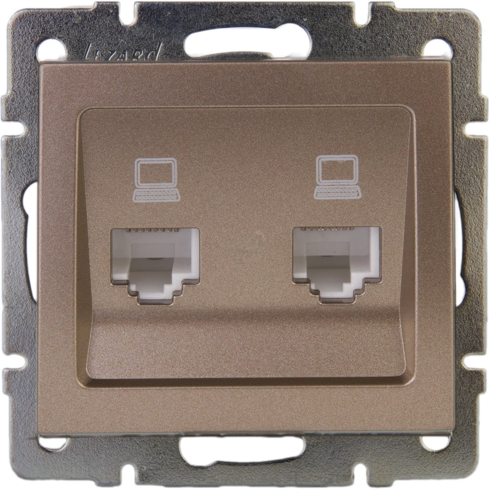 Двойная компьютерная розетка Lezard компьютерная мышь jet a om u58 черно серый