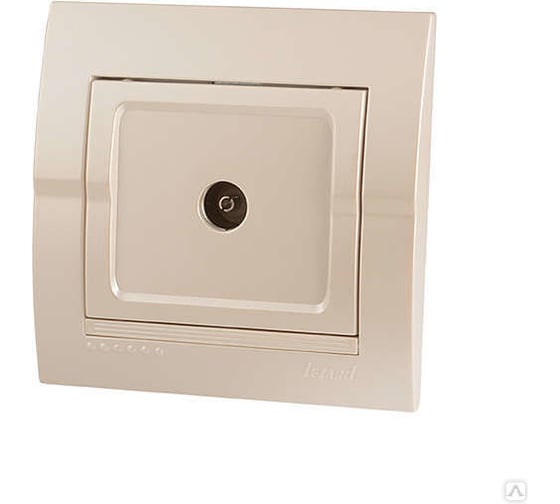 Изображение товара ТВ Розетка Lezard, DERIY, проходная, жемчужно-белая, металлик, 702-3030-129