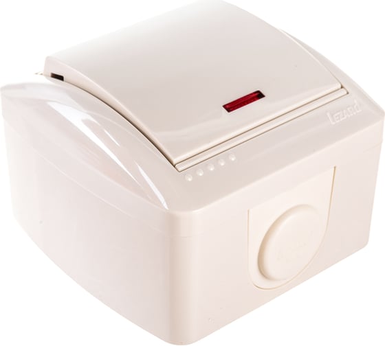 Изображение товара Выключатель Lezard, NATA, с подсветкой, крем 710-0300-111