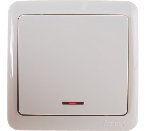 Изображение товара Выключатель Lezard VIOLA, с подсветкой, кремовый, 751-0300-111