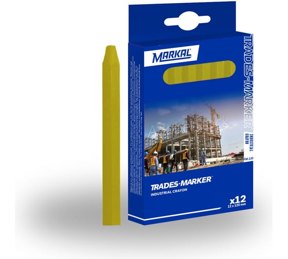 Изображение товара Восковой промышленный мелок Markal FM.120 универсальный, жёлтый 44010200