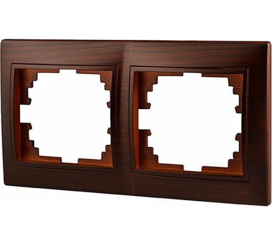Изображение товара Рамка Lezard, MIRA, 2-ая, горизонтальная, махагон, 701-0500-147