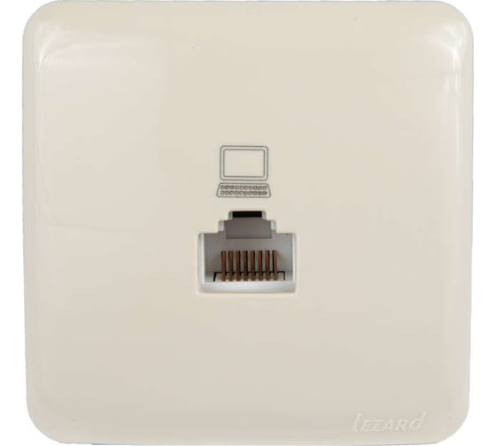 Изображение товара Розетка Lezard VIOLA, компьютерная, кремовая, 751-0300-139