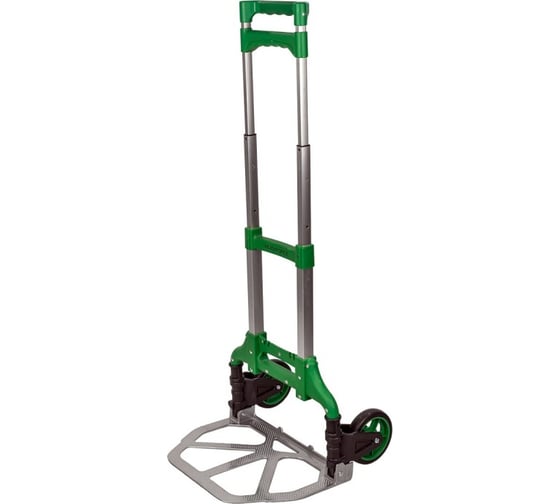 Изображение товара Ручная складная тележка с телескопической ручкой Rockforce (грузоподъемность 70 кг, 385x410x985 мм в разложенном положении, 385x280 рабочая площадка, 125 мм-Ø колес RF-GZS60A(57762)