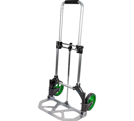 Изображение товара Ручная складная тележка с телескопической ручкой Rockforce грузоподъемность 70 кг, 420x480x980 мм в разложенном положении, 255x480 рабочая площадка, 175 мм-Ø колес RF-GZS70A(57766)