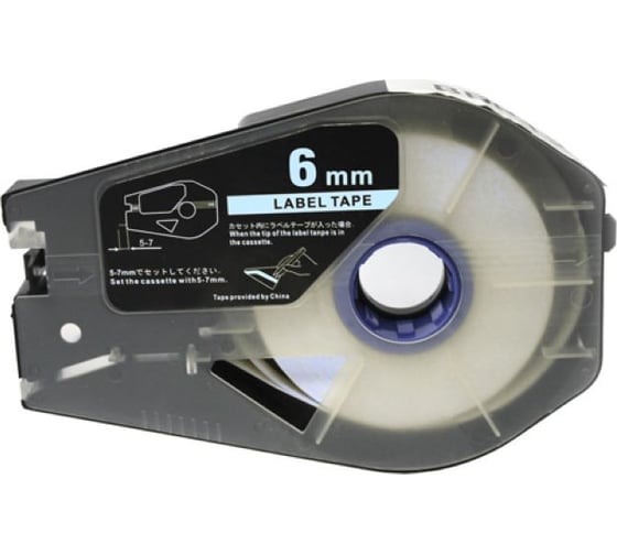 Изображение товара Самоклеящаяся пленочная лента Русмарк S3476A068 для принтеров Canon, Partex, 6 мм, 30 м, серебристая PT-1106S