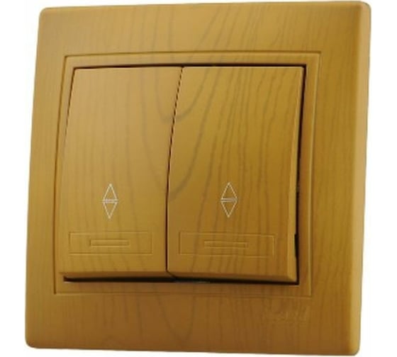 Изображение товара Двойной проходной выключатель Lezard MIRA ольха 701-0701-106