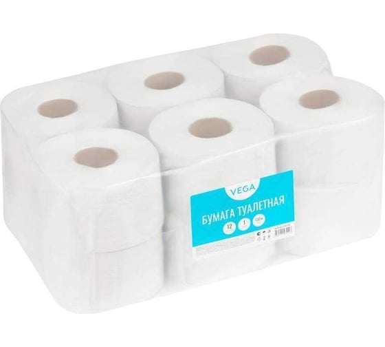 Изображение товара Туалетная бумага Vega Professional 1 слой, 130 м/рул, цвет натуральный 338706