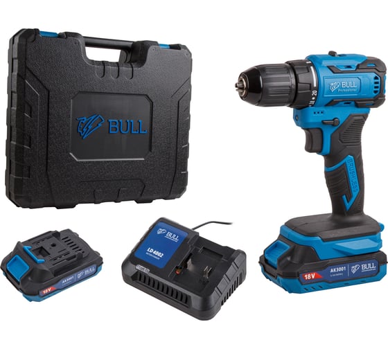 Изображение товара Аккумуляторная дрель-шуруповерт BULL SR 1804 2x2 Ач, з/у 1329421