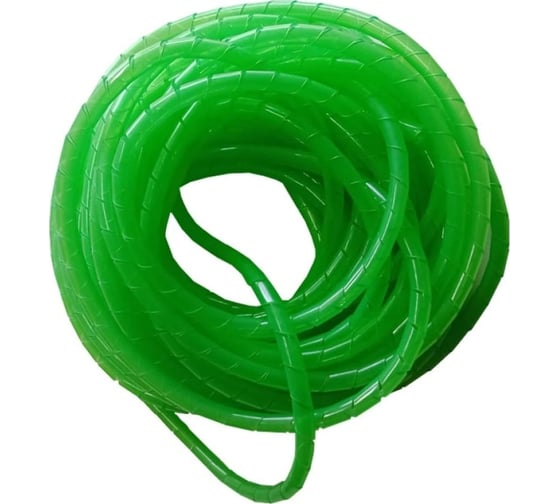 Изображение товара Спиральная пластиковая оплетка PARLMU SWB 4-6, полиэтилен, размер 4, бухта 20 м, цвет зеленый PR4600100