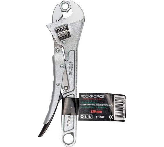 Изображение товара Ключ разводной с зажимом Rockforce 250мм RF-614D250(57305)