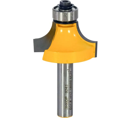 Изображение товара Фреза кромочная калевочная (31.8х17 мм; R 9.5 мм; хвостовик 8 мм) по дереву Энкор 9243