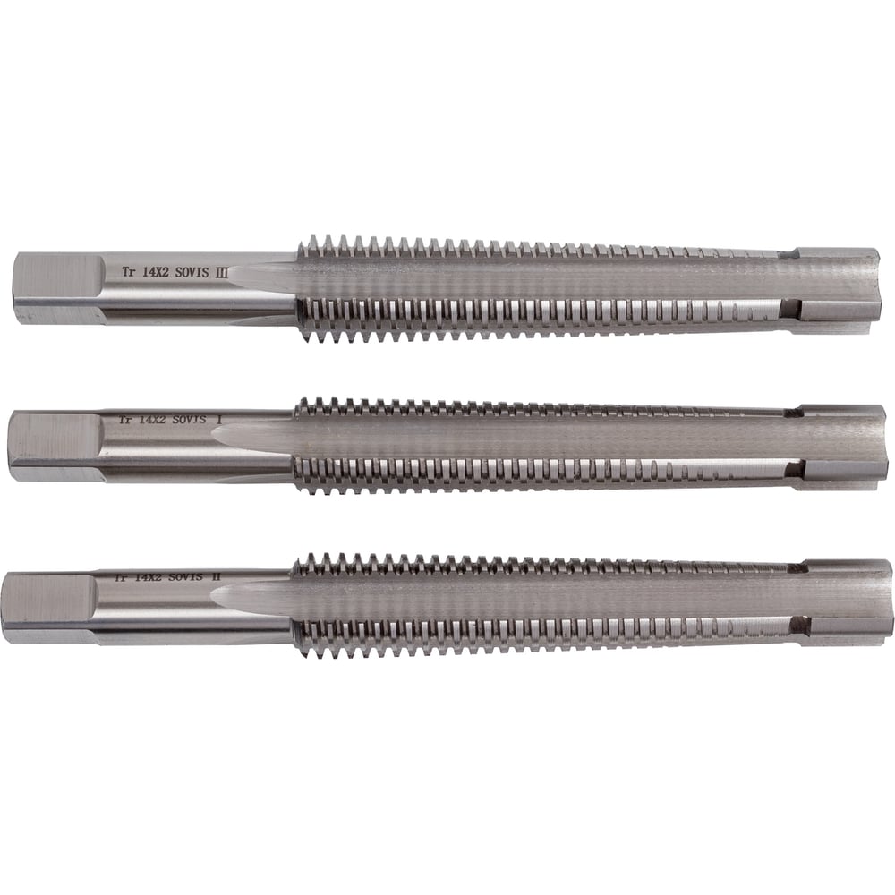Изображение товара Трапецеидальный метчик SOVIS 14x2 мм 3 шт набор для металла