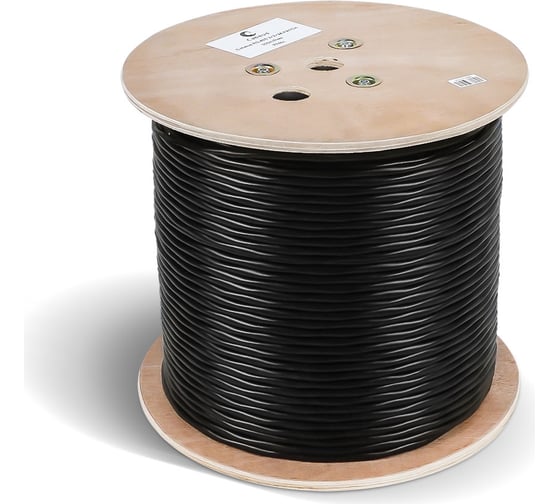 Изображение товара Кабель Cabeus Industrial Ethernet, экранированная витая пара FTP (F/UTP), категории 5e, 4 пары, одножильный (solid), экран - фольга, внутренний/внешний (-40C - +75C), двойная оболочка PVC UV (305м) IE-4-SOLID F/UTP Cat5e 4X2X24AWG