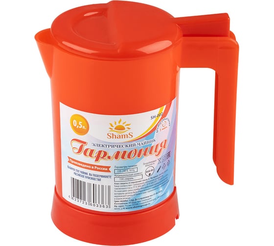 Изображение товара Электрический чайник ShamS Гармония SH-002 0.5 л, 800 Вт, красный 105478
