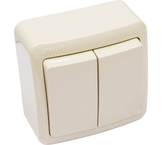 Изображение товара Двойной выключатель Lezard VIOLA, крем, 751-0300-101