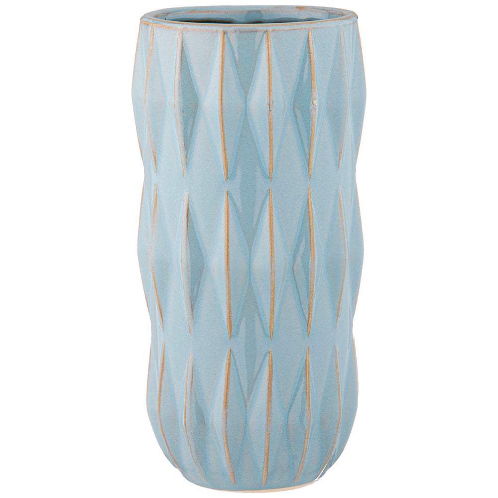 Изображение товара Ваза Bronco керамическая голубая 2200 мл 13x13x26 см