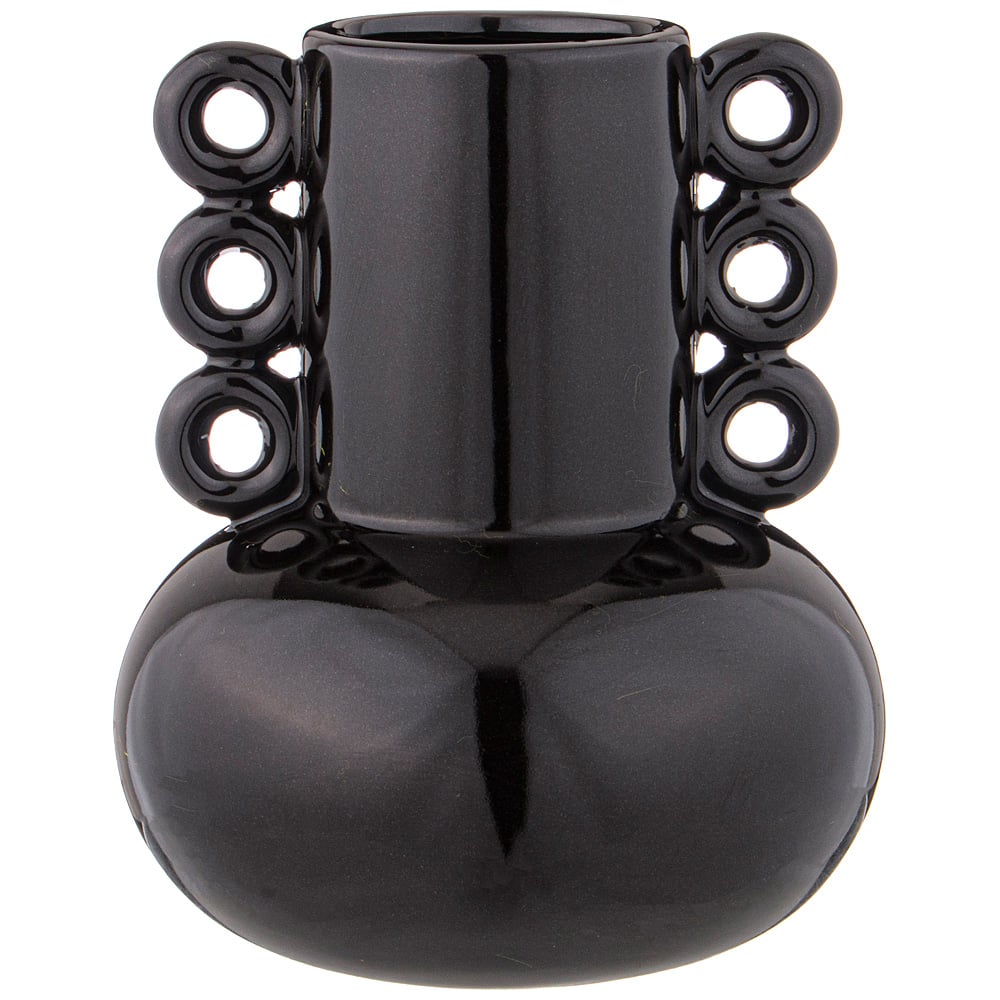 Изображение товара Керамическая ваза Bronco 15.5 см черная для интерьера и букетов