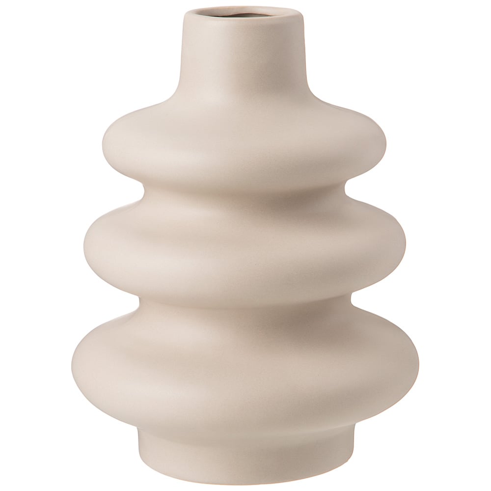 Изображение товара Керамическая ваза Bronco 17x17x22.5 см бежевого цвета объем 2.17 л