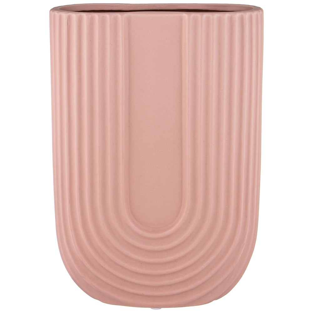 Изображение товара Керамическая ваза Bronco 19x9.5x26 см розовая для интерьера